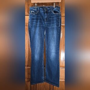 Maurices Bootcut Jeans 5 Pocket Zip Front Stitched Hip Pocket Design Sz 7/8